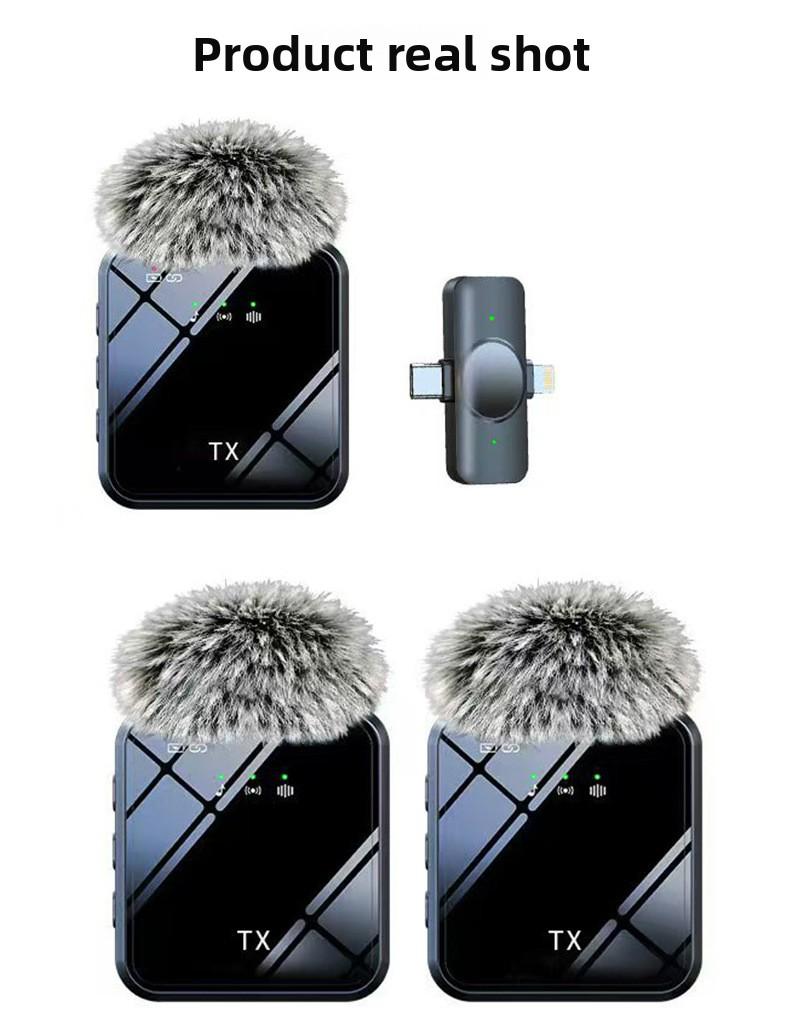 Y5 wireless noise-canceling microphone mini lapel mic for live streaming and video recording, noise-reducing compact microphone