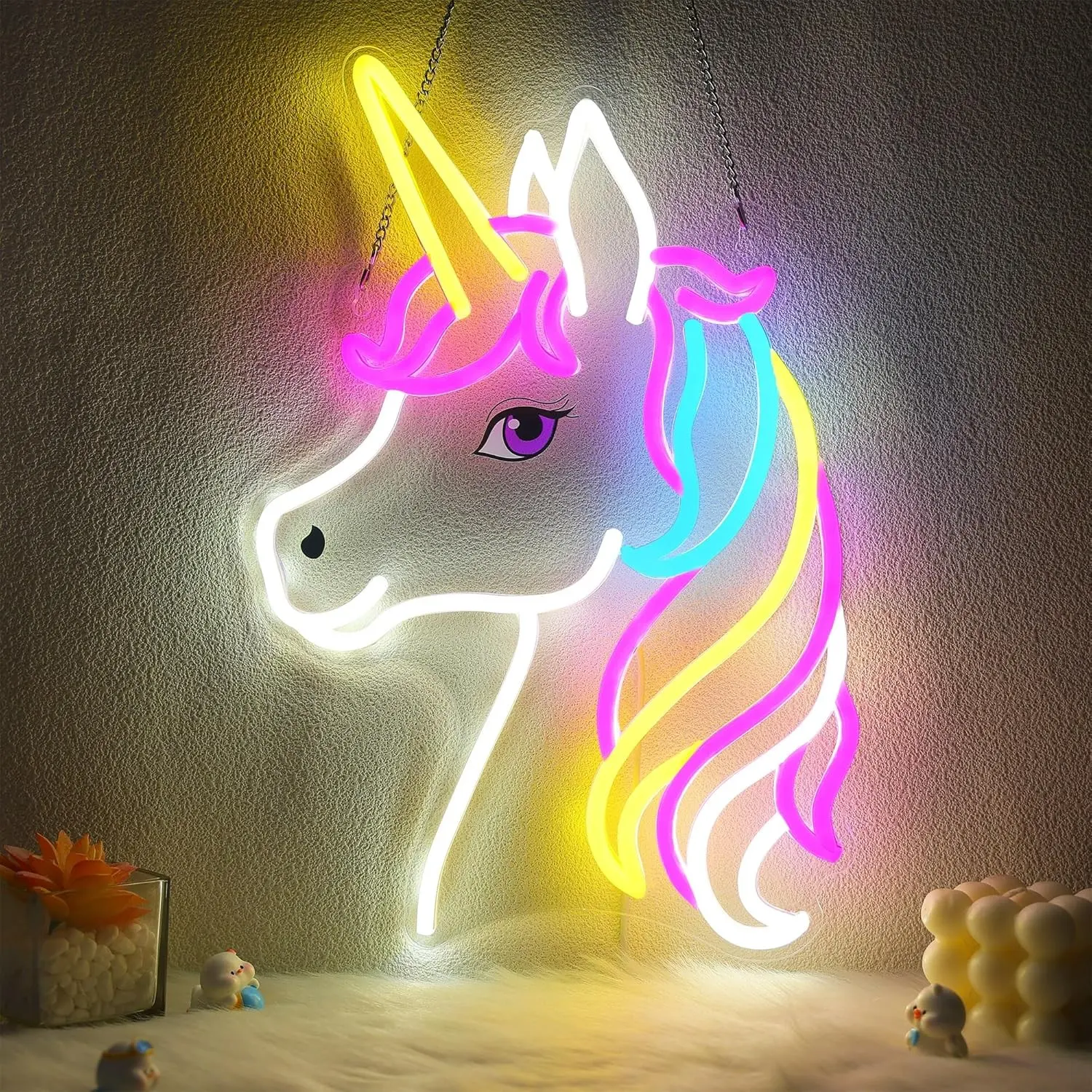 Unicorn Neon Sign Wall Decor, Led Neon Signs, Dimmable Atmosphere Light, Birthday Party Decoration, Home, Garden, Restaurant, Hotel, Shop, Bar