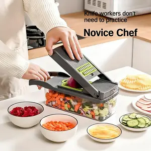 🧅 The "Tear-Free" Meal Prep Hack ｜ Aesthetic 15-in-1 Veggie Chopper [OCD Satisfying]
