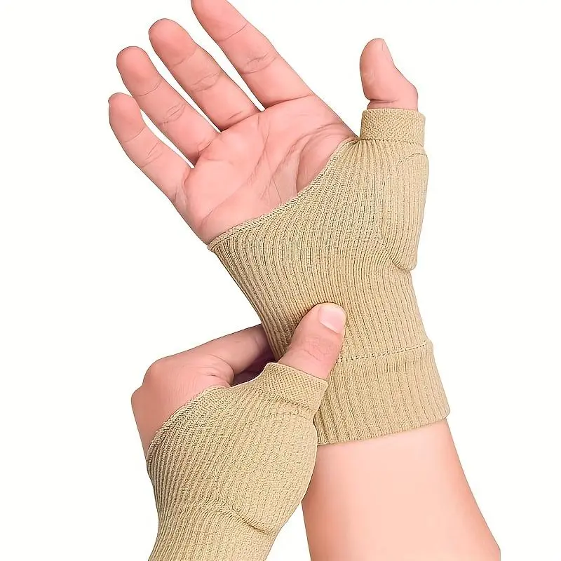 2pcs Gel Silicone Wrist Support Brace Compression Glove Thumb Hand Wrist Support