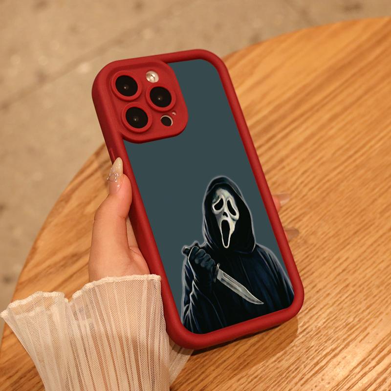 Scream Ghostface Knife -Teal/Charcoal blue color scheme for iPhone17/17PROMAX/17PRO/16/15/14/13/12/GALAXYS21/S22/S23/S24 Celestial Eye Layered Phone Case compatible with multiple models Cool trend BOBOJT558001