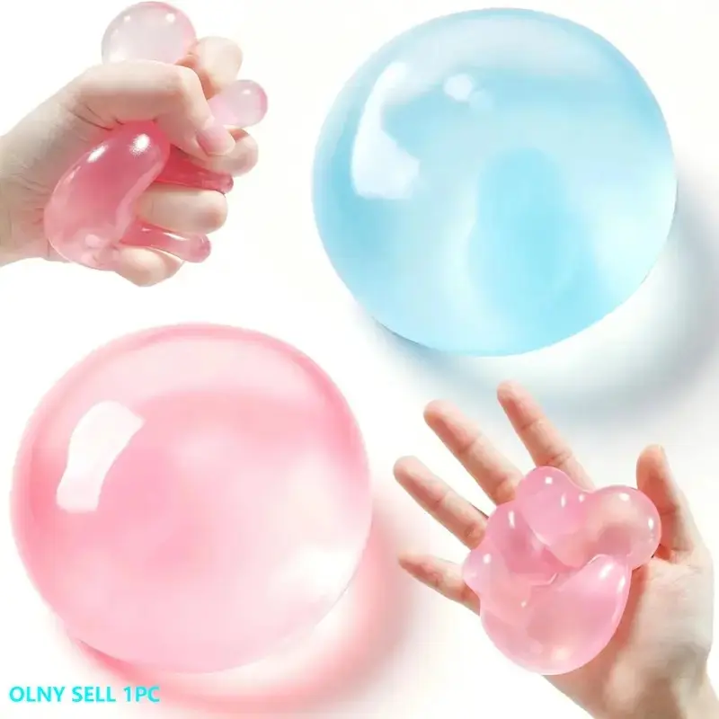 Coconut Oil Stress Ball, TPR Squeeze Ball, Moldable Hand Massage Toy, Anxiety Relief Sensory Toy, Soft Plush Fidget Toy, Ideal Gift for All Seasons