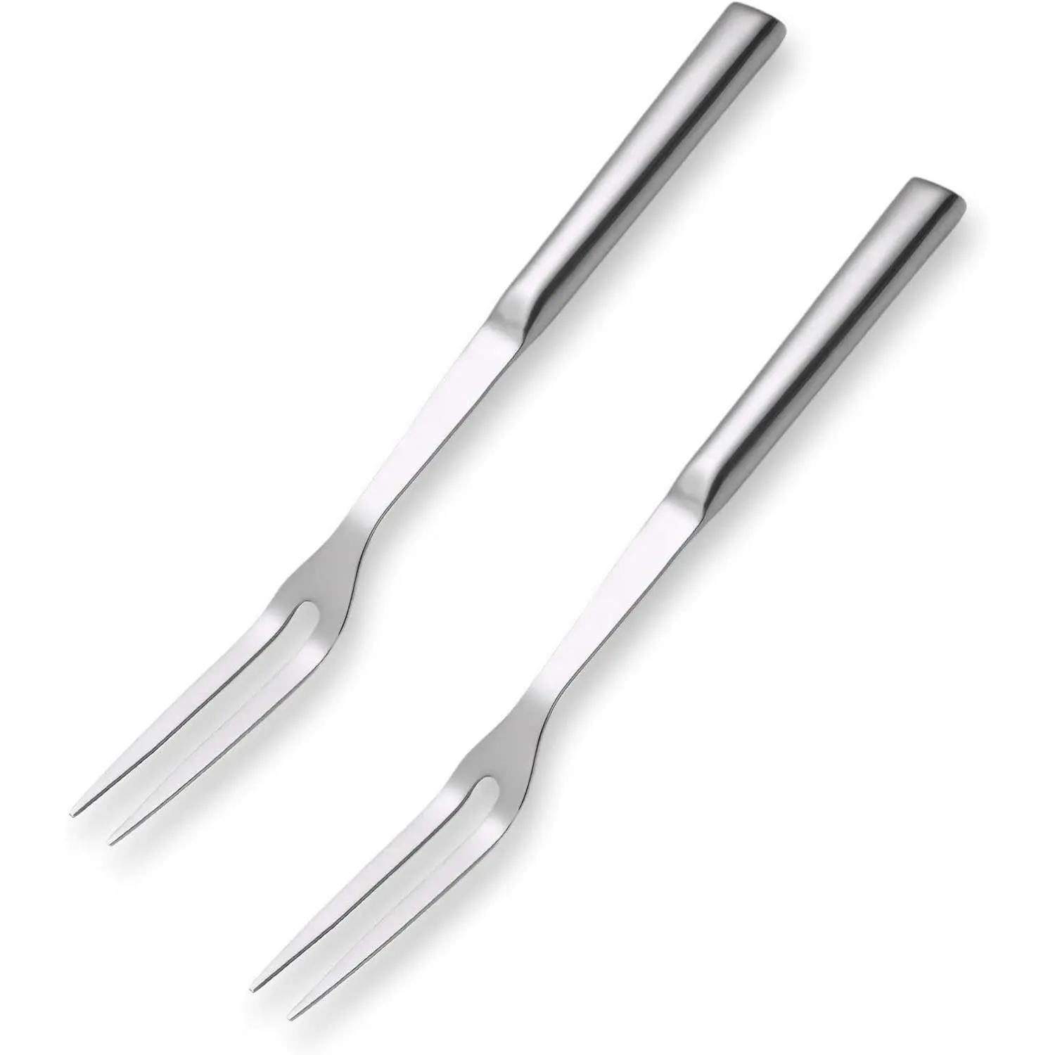 2PCS Meat Forks for Kitchen, 11" 2 Prong Grill Long Fork for Cooking, Stainless Steel Carving Fork