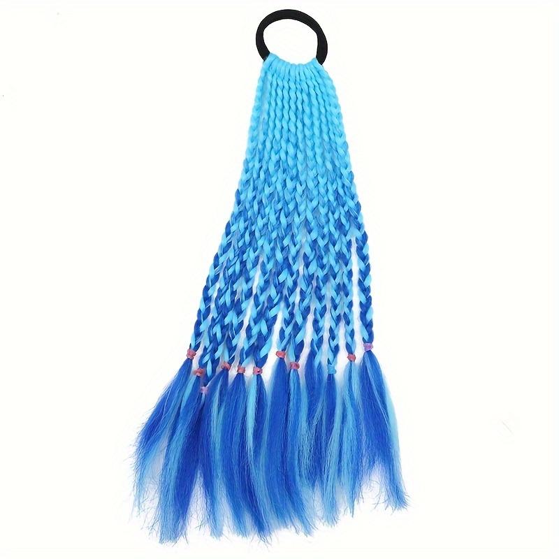 1 piece of 12-strand wig braid with colorful ends, multi-colored braids, hair accessory, braided ponytail, fashionable performance-style headwear, ideal for daily wear and as a gift!