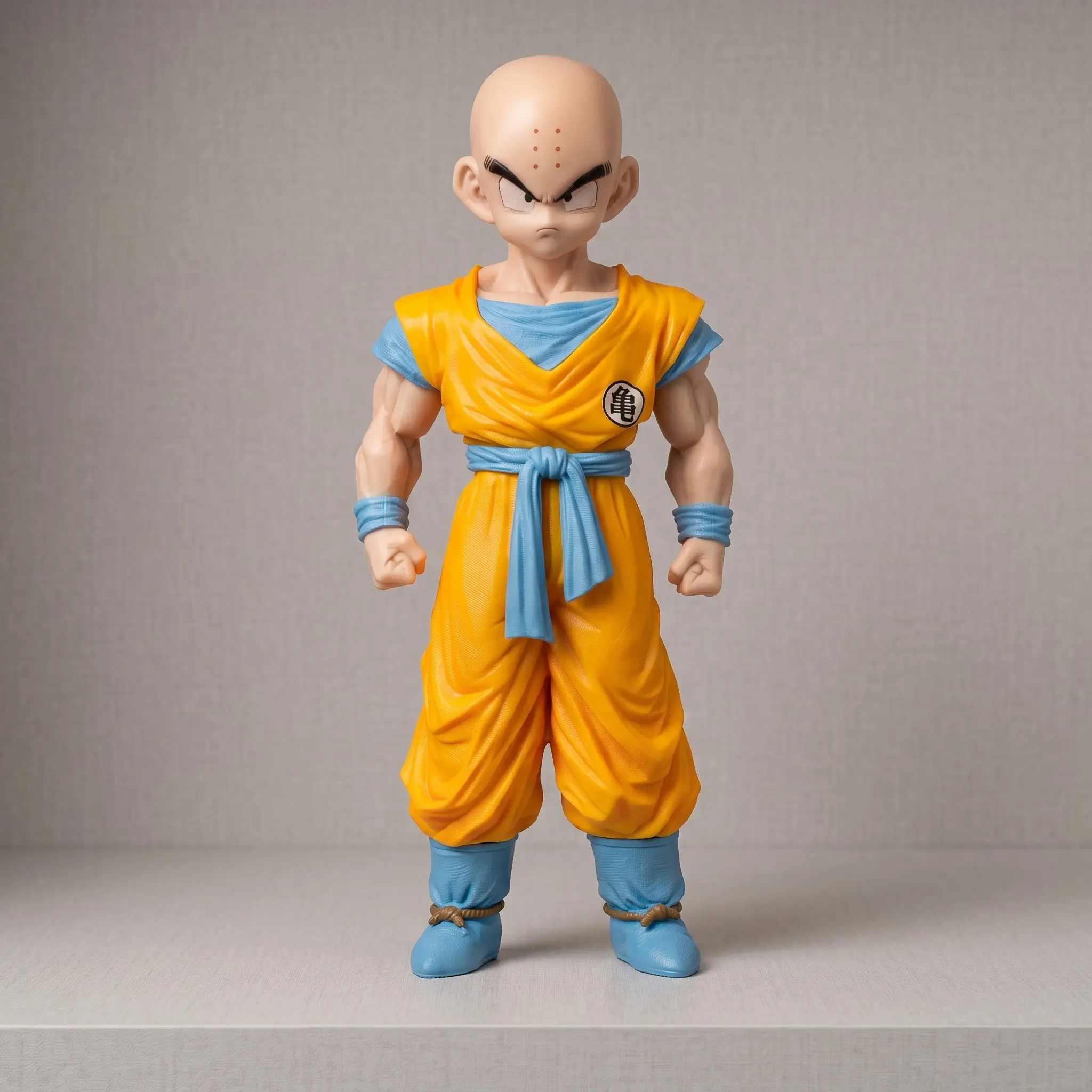 18cm/7.09inch Cool Bald Standing Desktop PC Case Ornament, Anime Handmade Model, No Precious Metal Plating, Perfect for Desk Decor