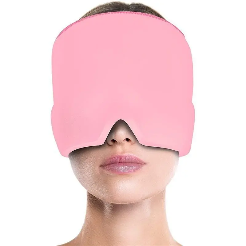 Cold Hot Therapy Gel Hat, 360° Stretch Fit Migraine Relief Cap, Reusable Cold Hot Compress Headband, Stress and Tension Relief Pain Management Sleep Aid Promotes Sleep, Unisex