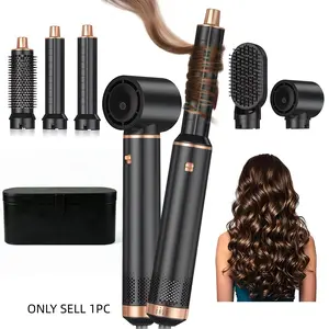Five-In-One Hair Styling Set, Multistyler Styler, Negative Ion Blow Dry Comb, Upgraded Hot Air Curler, Hair Curling Iron, Auto Curling Wand, Straightener And Curler, Straight/curly/dry/straight Tools, Gift Box, Applicable Voltage 100V-120v，US Plug