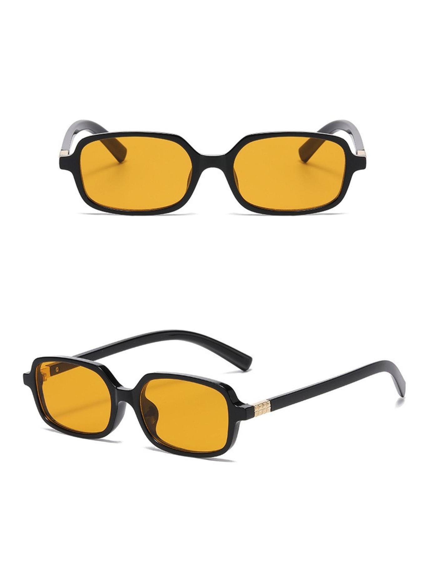 Unisex Vintage Sunglasses, Trendy Casual Sunglasses for Everyday Use, Fashion Accessories for Outdoor Activities