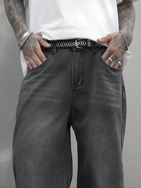 Men's Wide Leg Jeans, Loose Casual Comfy Denim Trousers for Daily Wear, Fashion Men's Bottoms for All Seasons, Pants