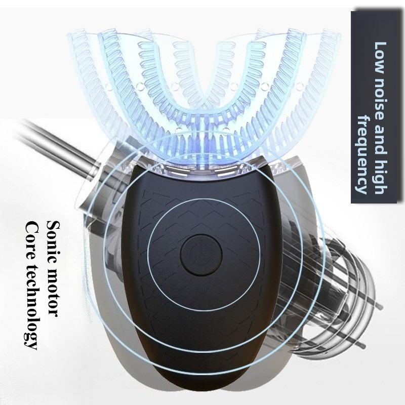 Ultrasonic Electric Toothbrush, Cordless Teeth Cleaner, 1 Box 360 Degree Oral Cleaning Toothbrush with Replacement Brush Head, Waterproof Toothbrushes for Adults