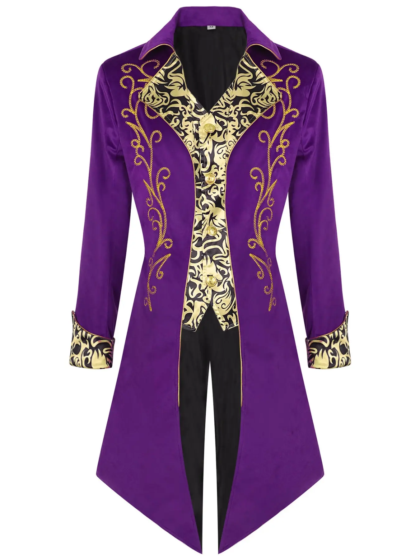 New European and American Men's Steam Punk Retro Tailcoat Jacket, Gothic Victorian Frock Coat, Vintage Style Outerwear for Men