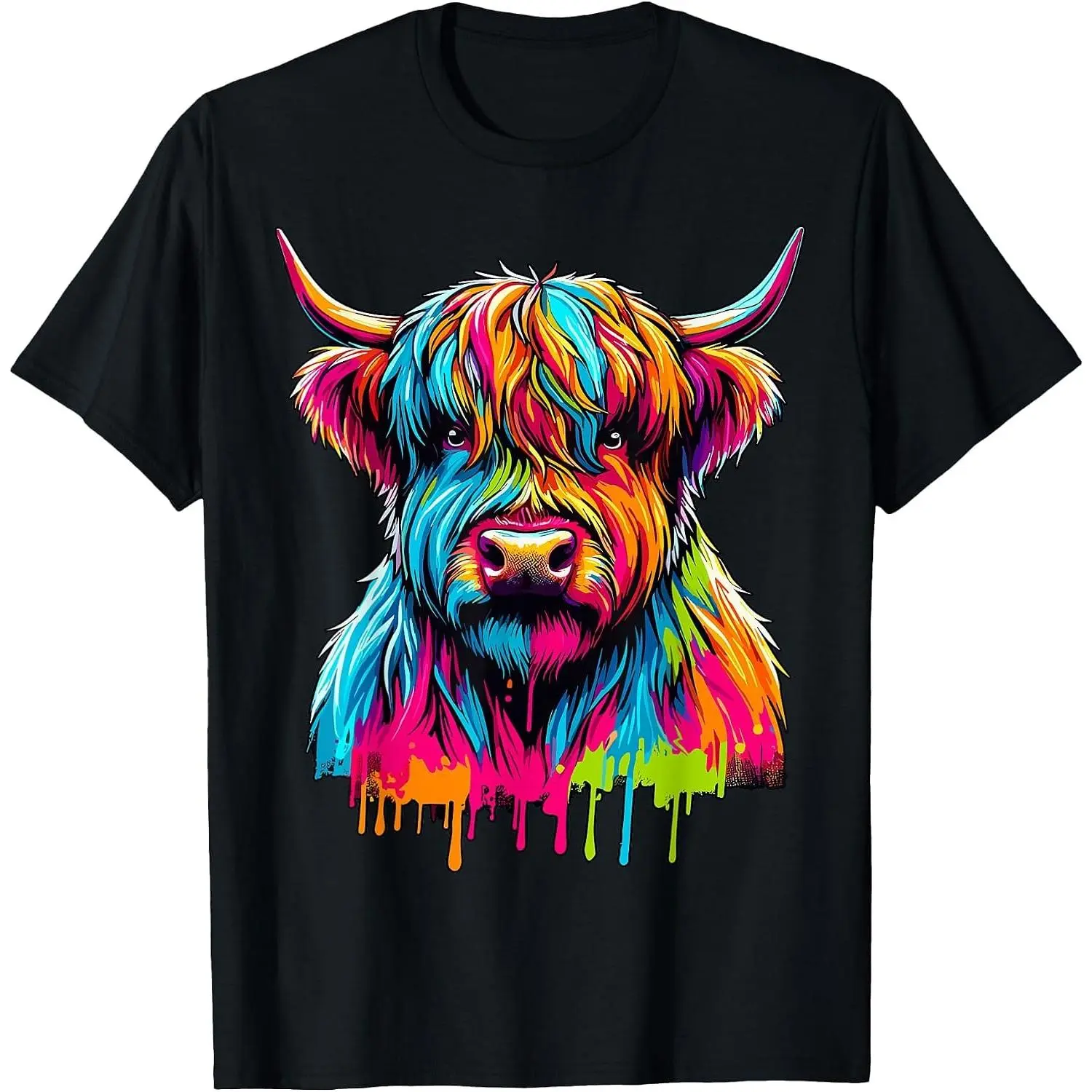 Colorful Highland Cow T-Shirt