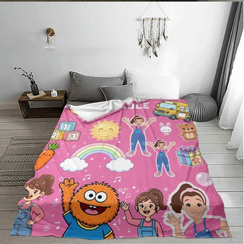 Flannel Throw Blanket - Miss Rachel, Educational Fun, Bright Colors & Preschool Learning – Soft & Warm Plush Throw for Sofa, Bed, Office, Camping – Cozy Blanket for Kids, Fans & Adults – Ideal for Home Décor, Thin Blanket Dream Workshop