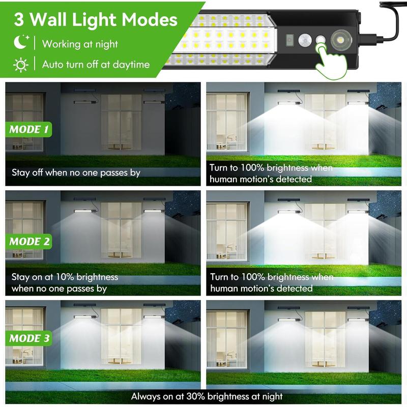 Solar Powered Wall Light, 1 Count Smart Solar Sensor Wall Light, IP65 with Smart Motion Sensor Solar Cabinet Light, LED Light Bar for Indoor & Outdoor, Solar Lights Outdoor