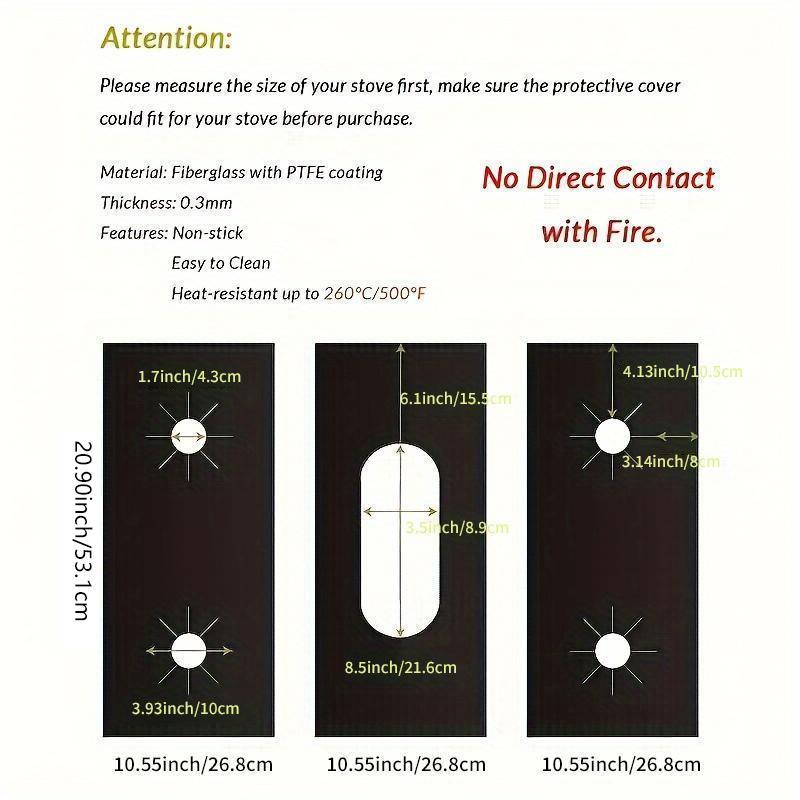 Stove Cover, Stove Protector for Gas Range, Reusable Non-stick Washable Stove Guard, Heat Resistant Protector for Kitchen
