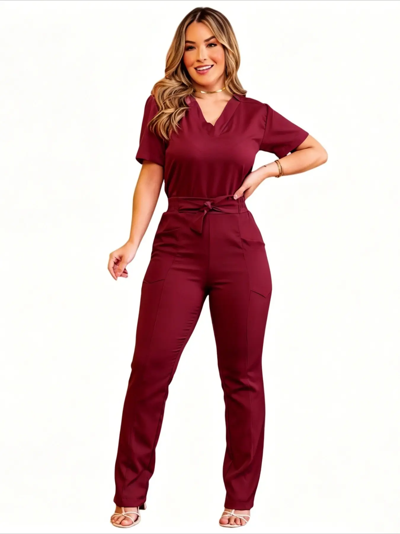 Simple Comfortable Doctor Scrubs Women Nurse Themed Party Career Experience Skit Outfit