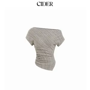 Cider Cotton-blend Asymmetrical Neck Top SummerWins SummerFinds