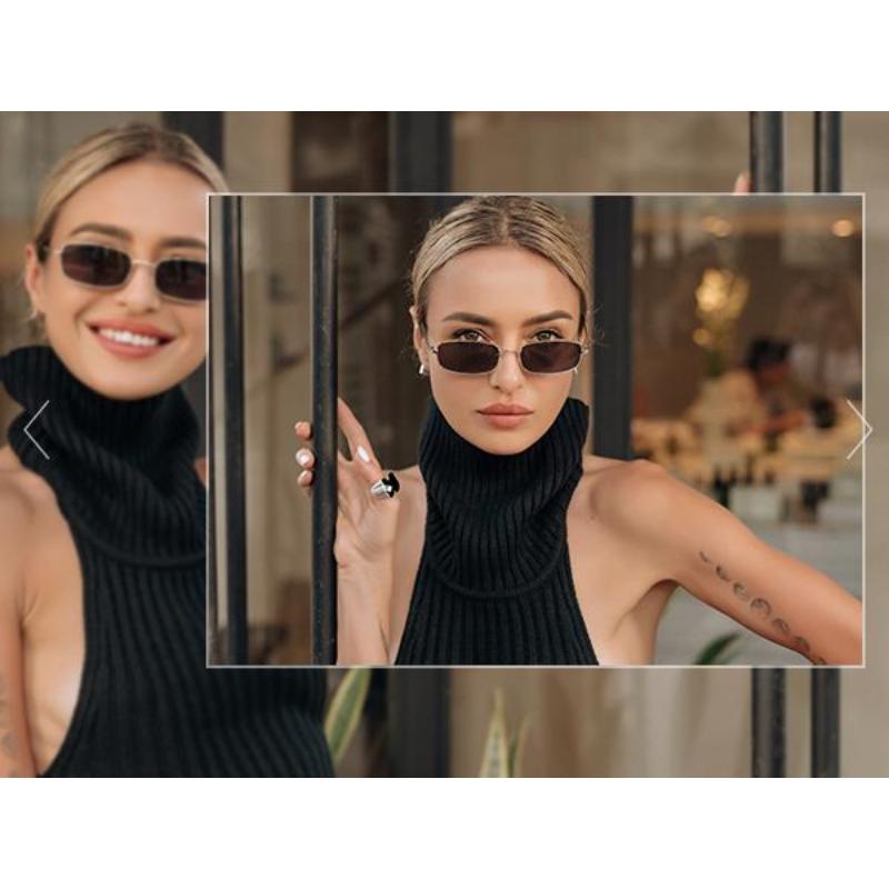 SOJOS Small Y2k Narrow Rectangle Sunglasses Womens Mens Retro 80s 90s UV400 Sunnies.