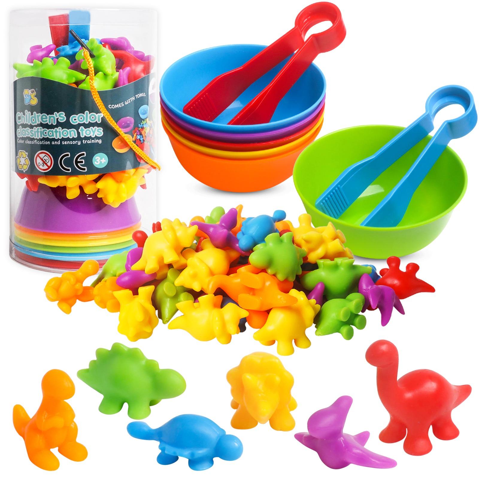 Counting Dinosaur Sensory Toys, Shape Sorter, 1 Set Color Classification Game Toy, Color Sorting Bowl Preschool Learning Activity for Kids Counting Dinosaur Sensory Toys, Shape Sorter, 1 Set Color Classification Game Toy, Color Sorting Bowl Preschool Learning Activity for Kids