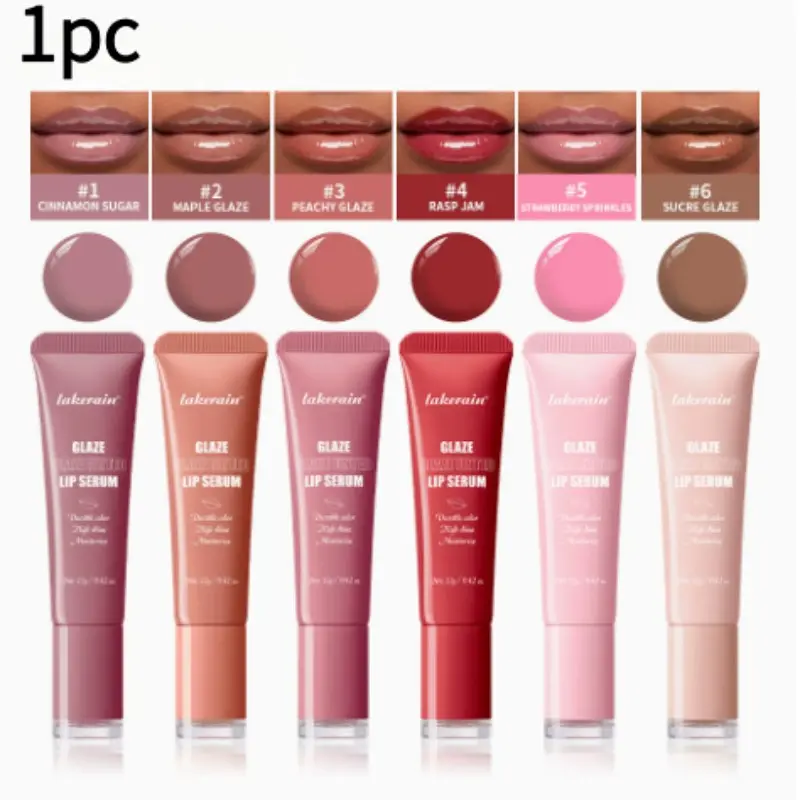 1 Piece Donut-shaped Peptide Essence Lip Gloss, Moisturizing Lipgloss, Long-lasting Moisturizing Tinted Lip Balm, Versatile Lip Makeup for Daily No-makeup Looks