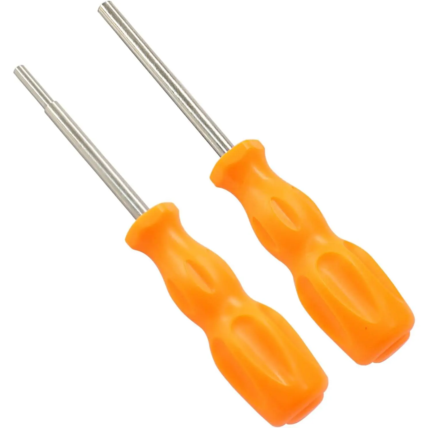 Orange Gamebit Screwdriver Set with 3.8mm-4.5mm Hardened Steel 2 Bits, Console Repair Tool for Secure Hold on NES, SNES, N64, GC, GB Consoles & Cartridges, Cartridge Open, Dual Sizes