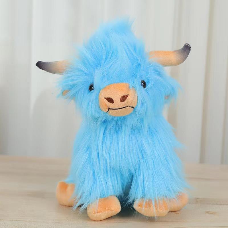 New Highland Cow Simulation Scottish Highland Cow Long Plush Toy Cow Doll in Assorted Colors for Kids Soft Cuddly Material Perfect for Collectors and Children