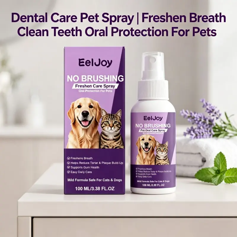 Pet Oral Care Spray | Fresh Breath Teeth Cleaning Dental Protection For Dogs & Cats
