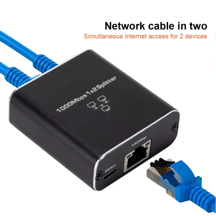 Gigabit network splitter switch RJ45 1:2 1:3 1:4 network distributor 1000M