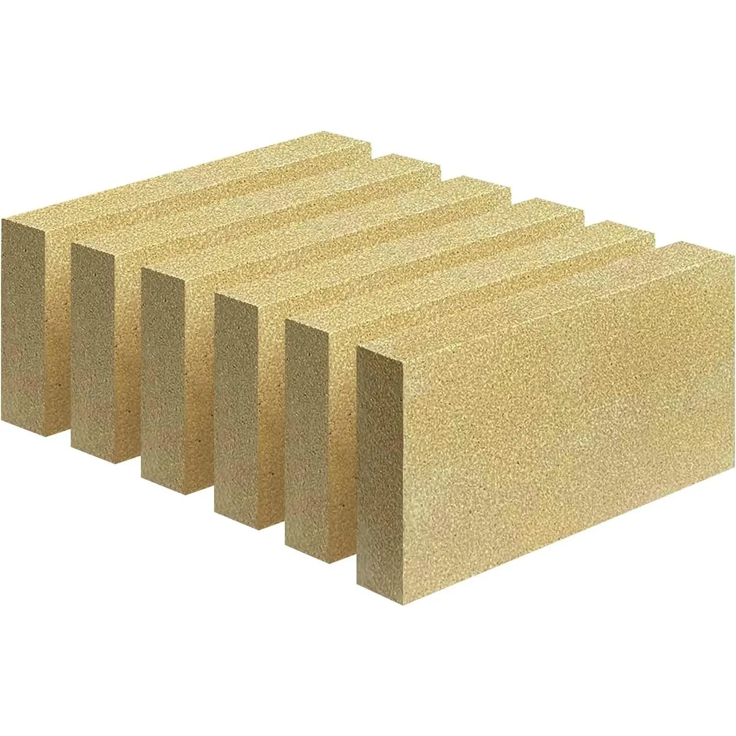 Fire Bricks, FireBrick, High Temperature Insulated Firebricks for Wood Stoves, Fireplaces, Size 9" X 4-1/2" X 1-1/4", Pack of 6, Wood Stove Bricks, Fireplace Brick