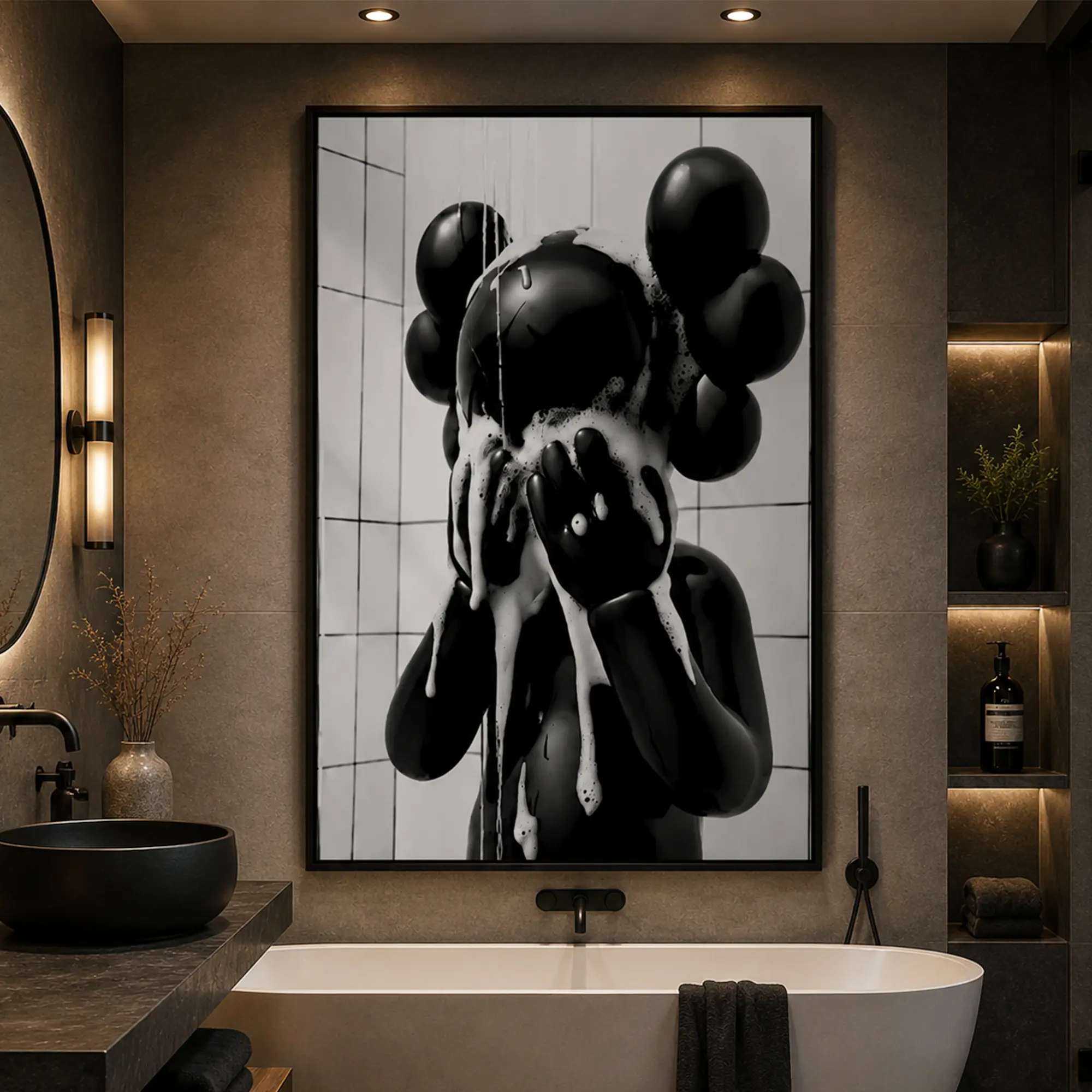 Modern Graffiti Posters & Prints - Hypebeast Street Wall Decor with Leopard Print, Decoration for Living Room Decorations, Framed Ready Multi-Size Urban Canvas Art, Trendy Gift, Kids' Lockable Electronic Piggy Bank
