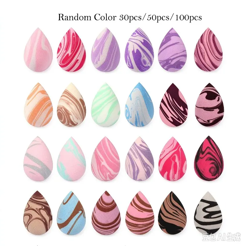 30‑50‑100 Pcs Mini Makeup Sponge Set, Multi‑count Small Beauty Sponges, Soft Skin‑friendly, For Foundation, Powder, Concealer, Stippling and Eyeshadow Application, Compact for Home Makeup & Touch‑ups, Practical Beauty Tools, Beauty Blend
