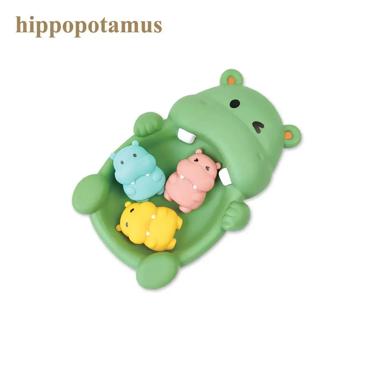 Cute Floating Otter-Hippo-Seal Baby Bath Toys with Shower Basketball Rack - Play Water Toys for Swimming Pool, Children's Gift