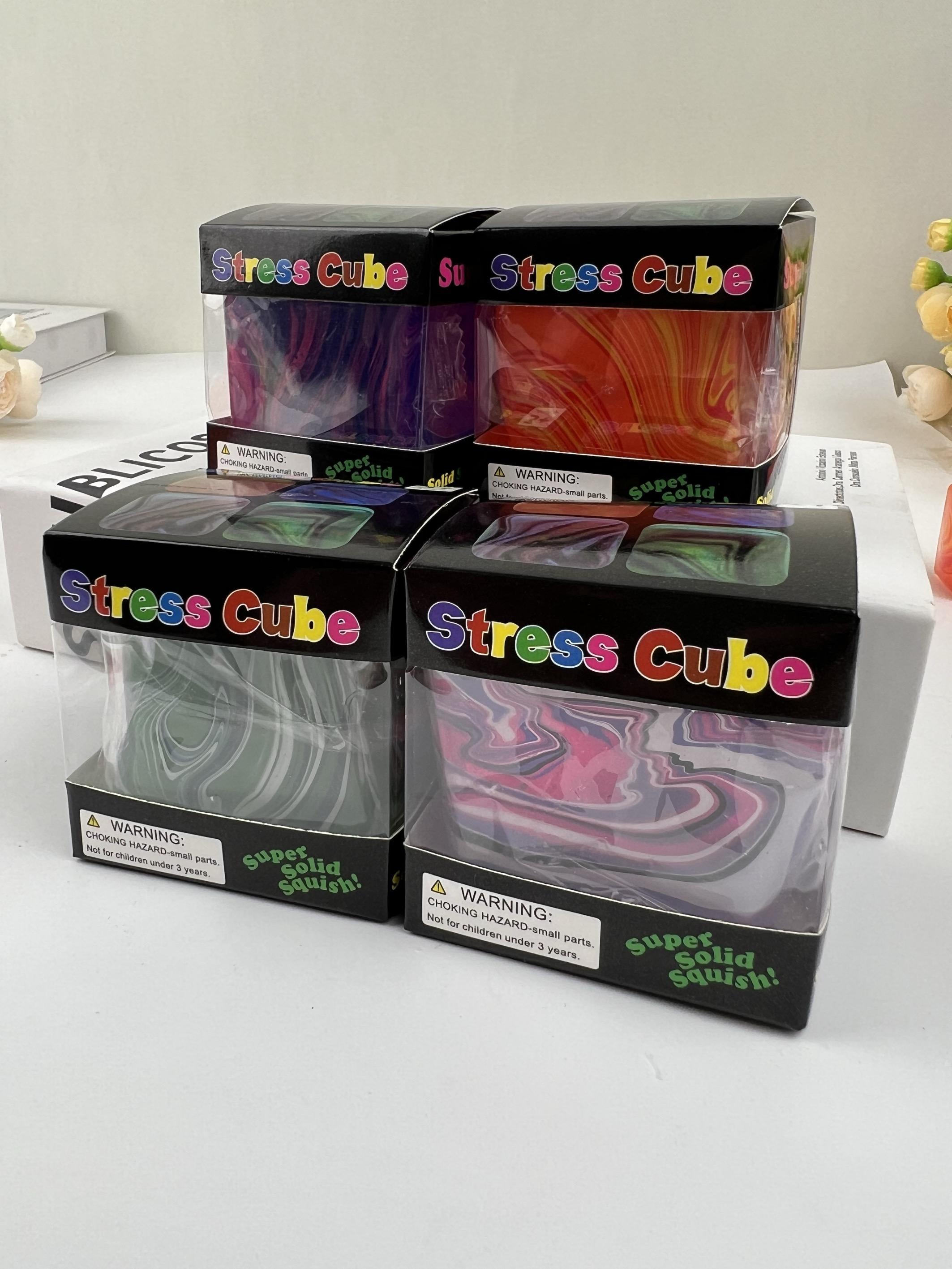 5cm Soft and Glutinous Sensory Stress-relief Toy Cube Filled with Gel Stretchable Ball Soft Ice Cube Ball Slow Rebound