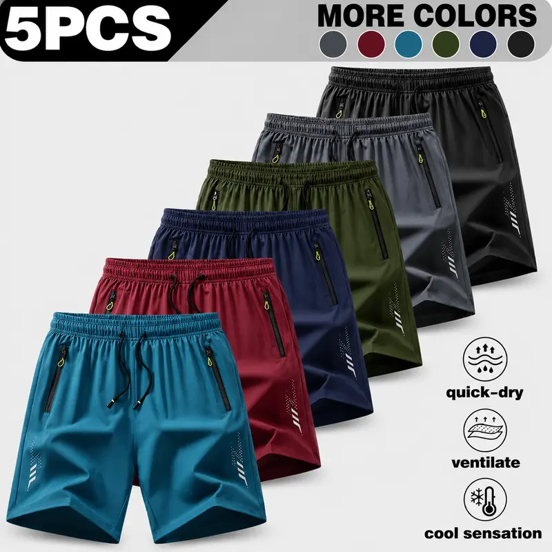 Men's summer shorts, breathable sports fashion casual , drawstring waistband, zipper pocket, men's underwear, lightweight and comfortable, suitable for outdoor wear, suitable for fitness, running, summer casual street wear, basic versatile, Cool summerwin