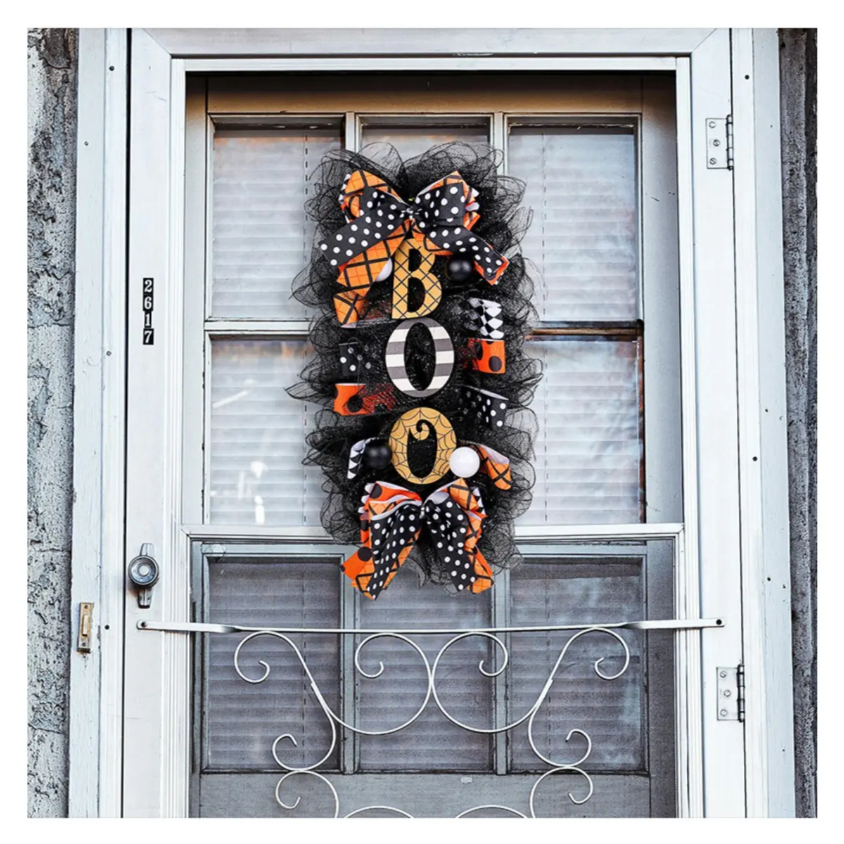 Unique Halloween Wreath Door Hanging Wreath Ghost Festival Thriller Pumpkin Wreath Door Garden Decoration Pendant
