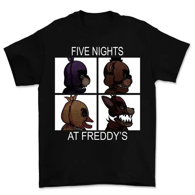 Five Nights at Freddyy's T-Shirt Featuring Fazbear and Bonnie Iconic Game Graphic Tee for Fans