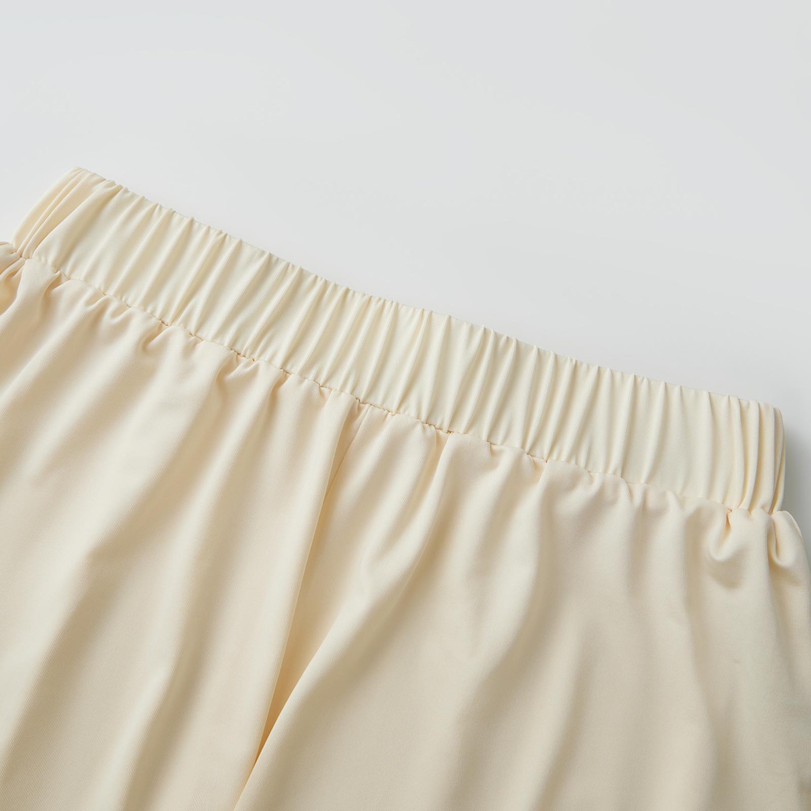 Women Ladies Female 2 Piece Pajamas Set Lace Patchwork Tie Front Camisole and Elastic Splits Shorts for Loungewear Soft Sleepwear Nightwear