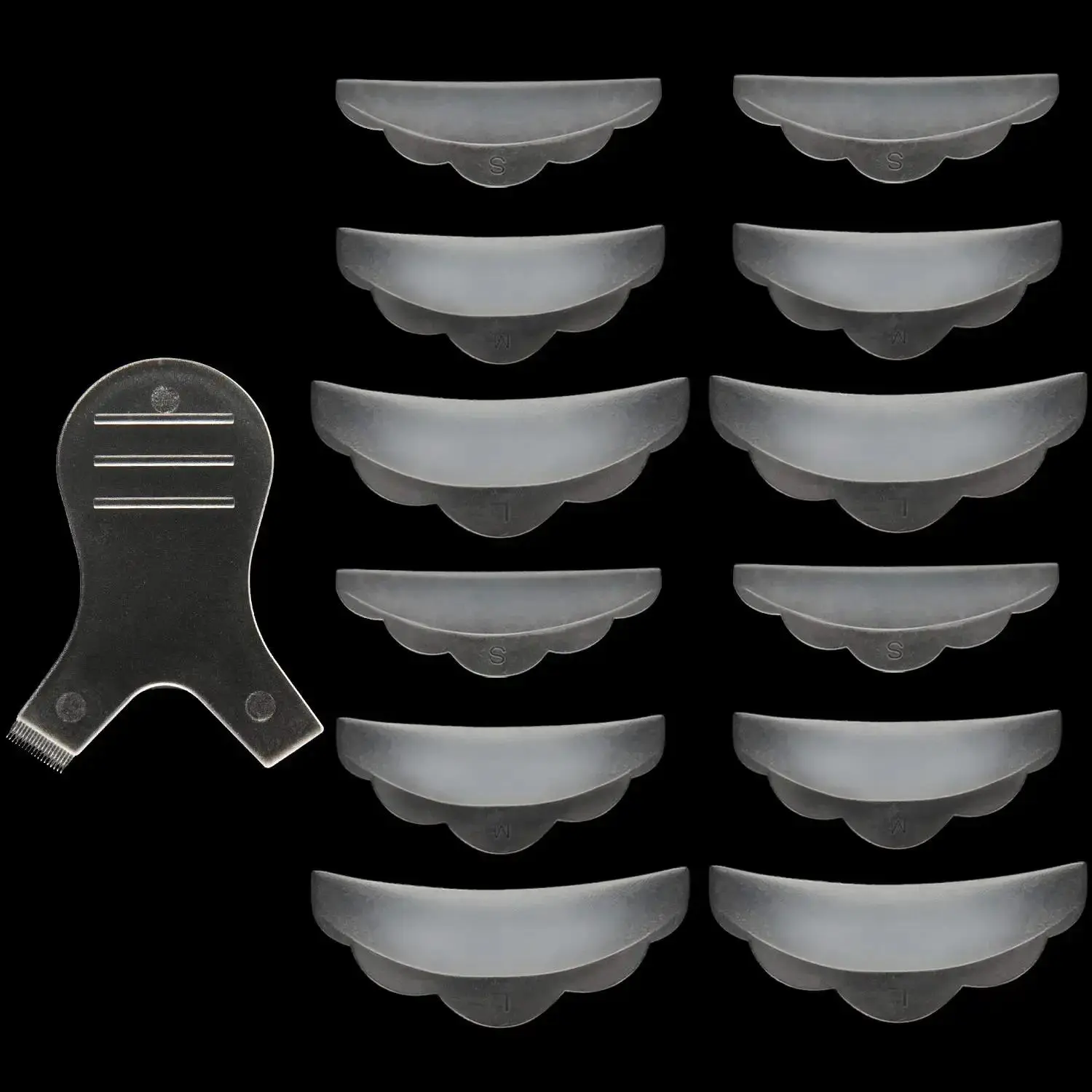 5Pairs Silicone Eyelash Perm Pad Y Eyelash Brush 3D Eyelash Curler Applicator Makeup Lifting Tools Lashes Rods Shield