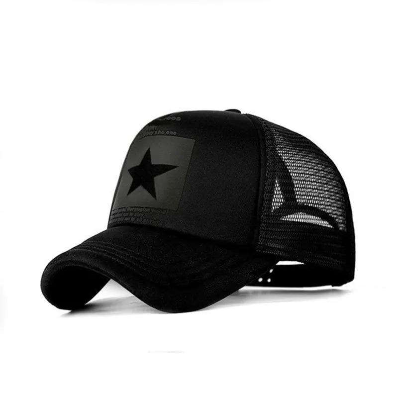 Five pointed star printed baseball cap,truck driver's dad's hat with multiple colors to choose from,essential for outdoor travel