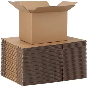 40 Packs 8x6x6 Thin Shipping Cardboard Boxes, Corrugated Boxes for Business Packaging and Mailing Shipping