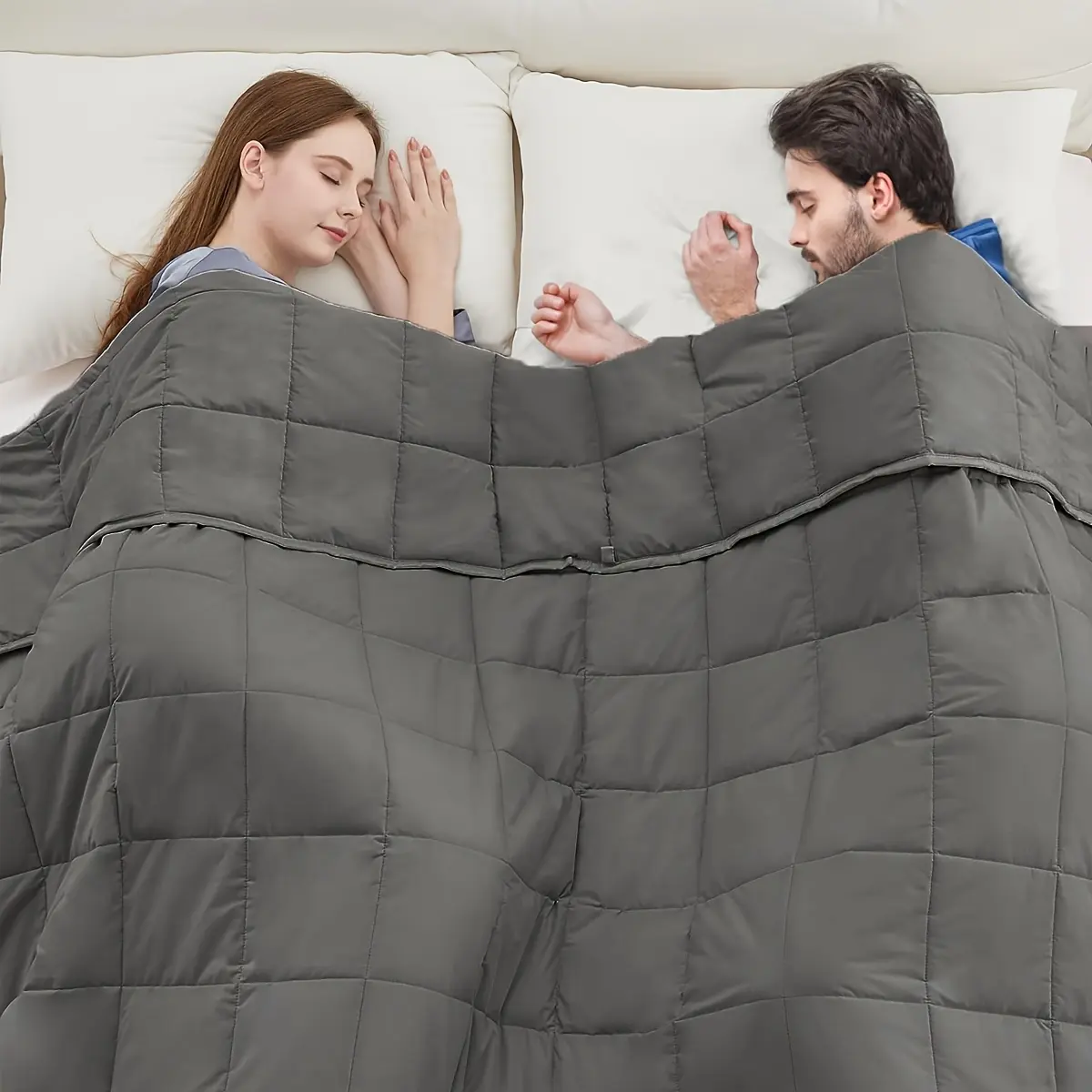 Weighted Blanket for Adults (20lbs, 80"x87") Queen King Size, Cooling Breathable Soft Thick Heavy Blanket with Premium Glass Beads, All-Season Sleeping Comfort