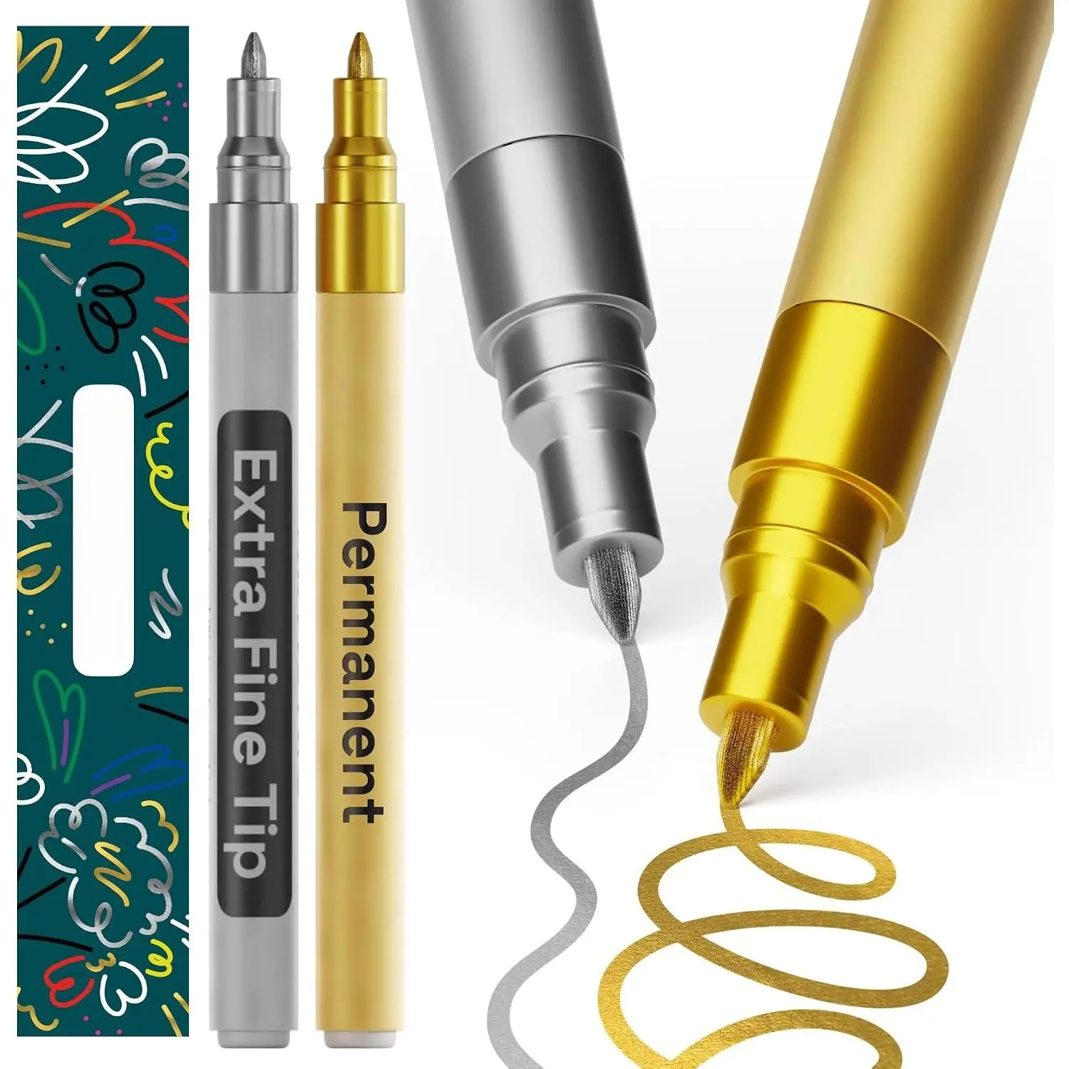 2  &  Permanent Marker -  Markers for Tire, Fabric, Rocks, Glass, Ceramic, , Paper - Oil Based  Pens - Extra-Fine Tip 0.7mm