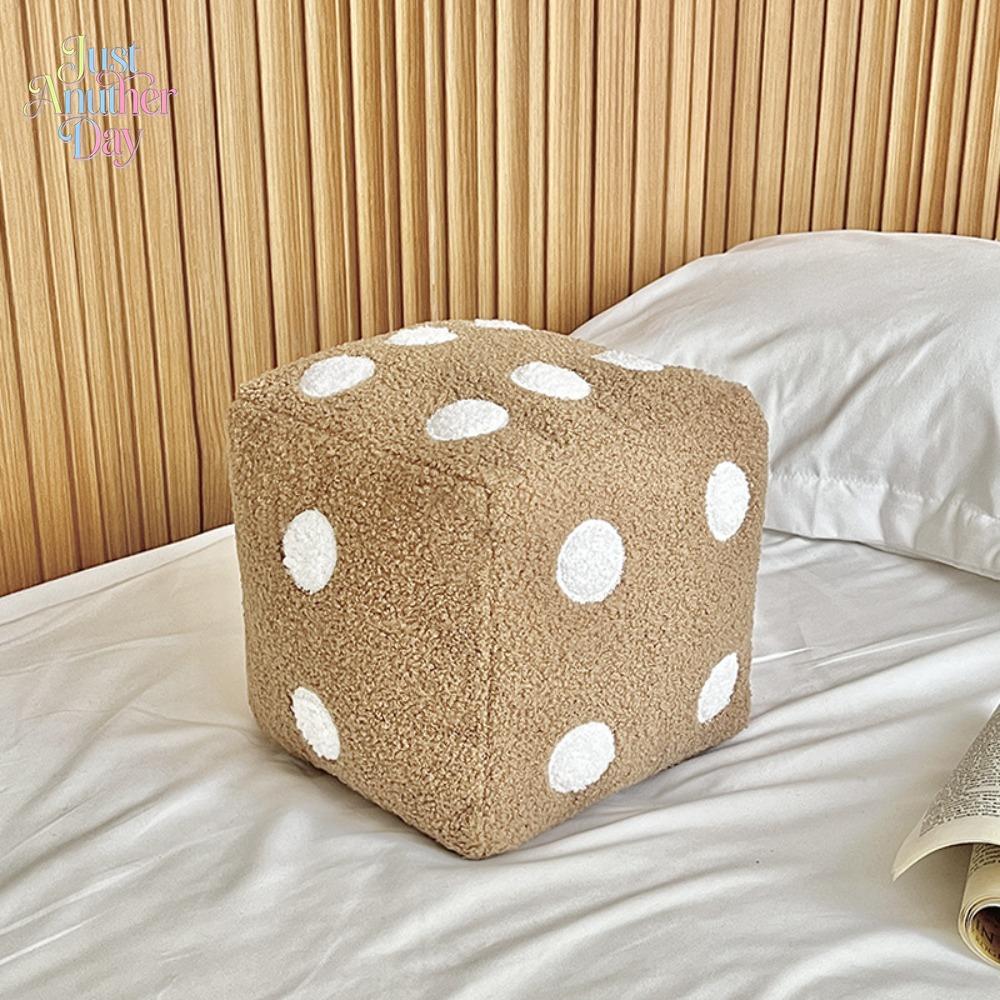 Cute 3D Dice Shaped Plush Pillow Soft Fluffy Simulation Dice Cushion for Sofa Bed and Floor Fun Creative Home Decor Pillow Multiple Color Options Unique Gift for Game Lovers and Home Decor Enthusiasts