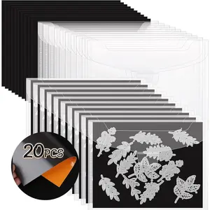 20 PCS Stamp and Die Storage Bag and Rubber Magnetic Sheets,die Storage Set for Storage Die Cutting, DIY Scrapbooking