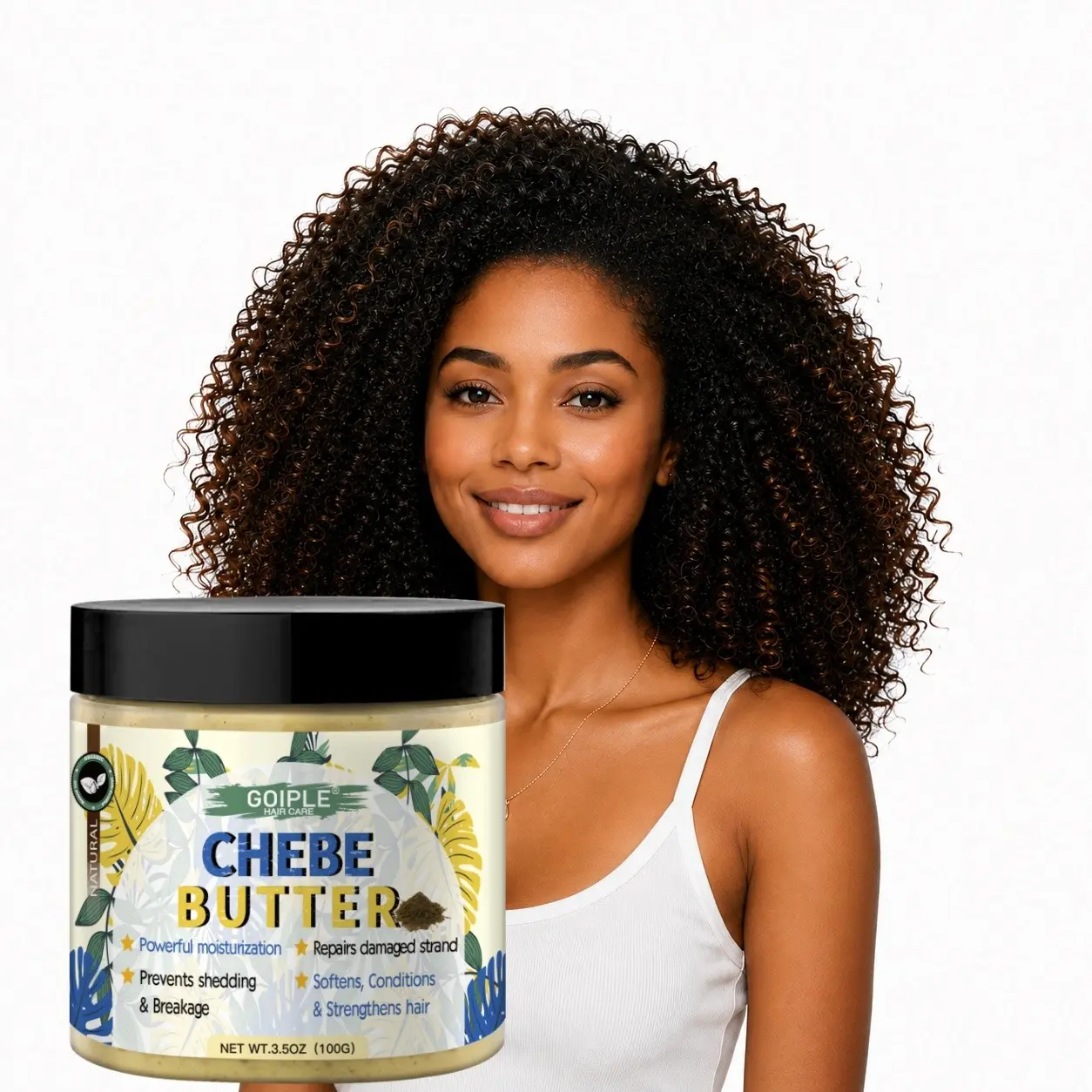 100g Chebe Butter Hair Care Cream, Hair Moisturizing and Conditioning Hair Butter, Hair Care Product for Dry & Damaged Hair Thickening and Moisturization - Deep Conditioning Hair Butter Grease for Men and Women, Hair Moisturizer Deep Conditioner