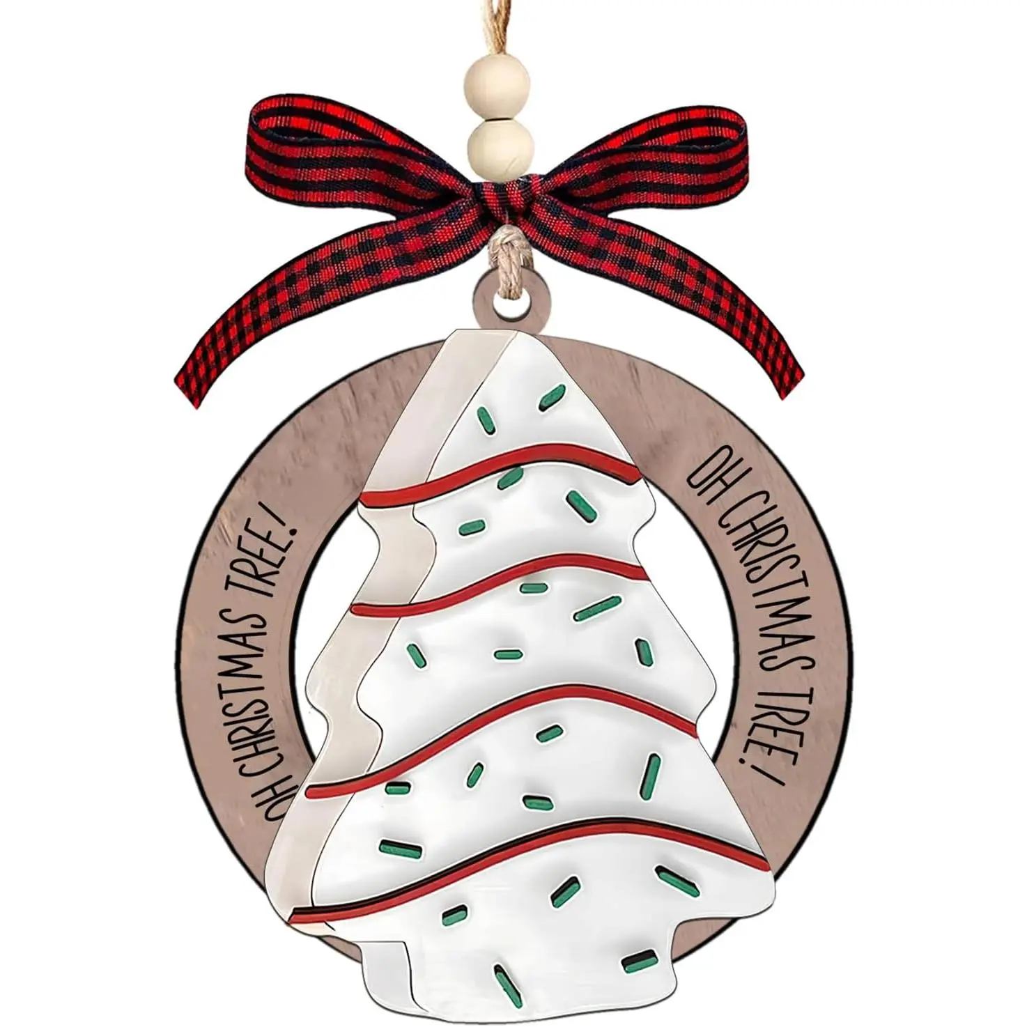 Little Christmas Tree Cakes,  Ornaments,  Cheesecake Ornament, Baking Dessert Cake Ornament, Cute Christmas Ornaments