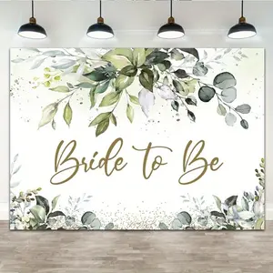 Bride To Be Bridal Shower Banner Backdrop Wedding Romantic Style Polyester Fiber Tapestry Wall Hanging Photography Background Engagement Party Cake Table Studio Home Indoor Outdoor Durable Fabric