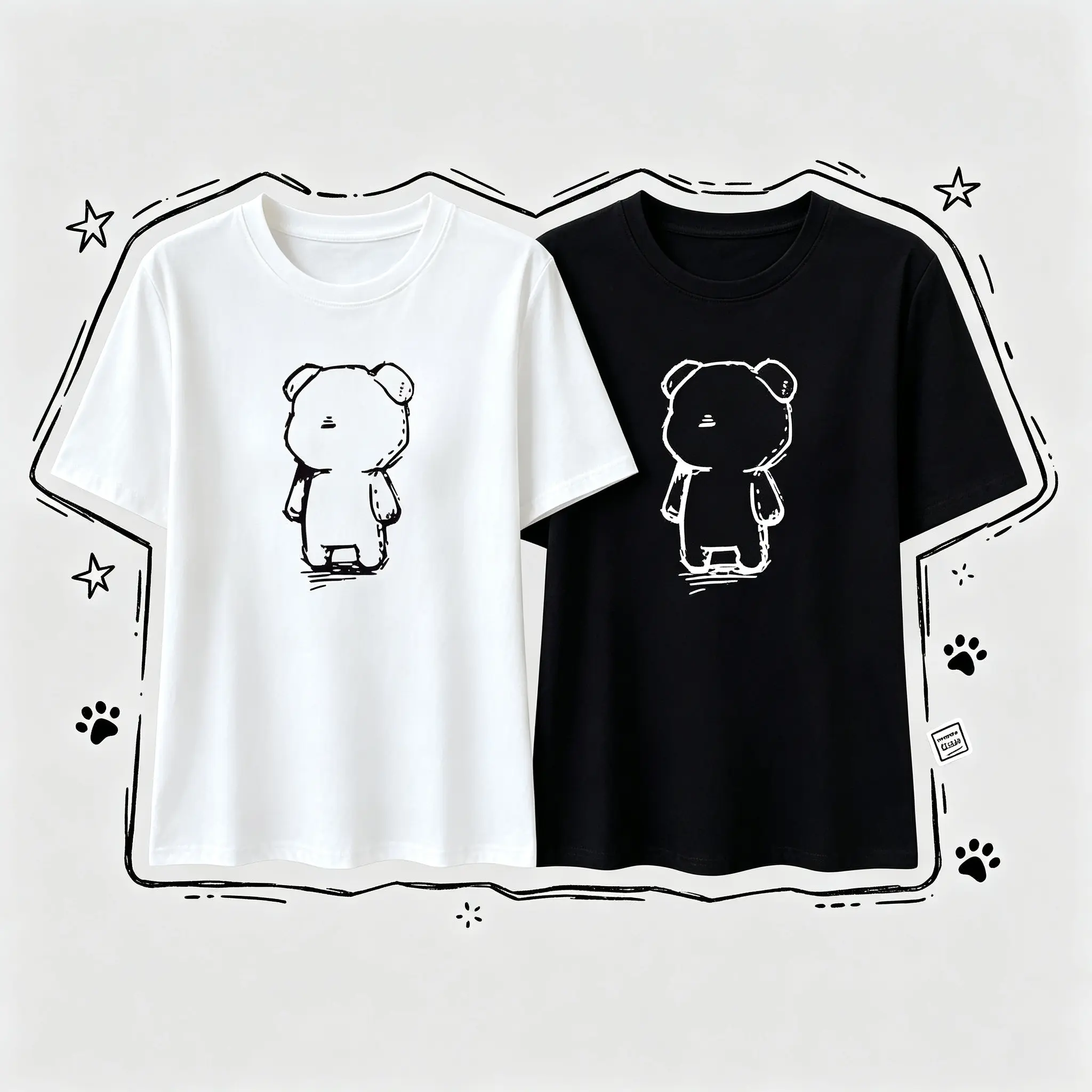 New pure cotton short-sleeve T-shirt with unique print, casual loose-fitting half-sleeve top for women, summer wear with a stylish design and regular shoulder fit