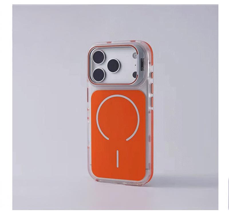 MagSafe Compatible iPhone  with Camera Stand & Shockproof Bumper |     Clear Protective Cover for iPhone 12 13 14 15 16 17 Pro Max Plus Air Anti-Scratch & Drop Protection mobile phone  soft female case dustproof phone case trendy aesthetic anti-fall fully