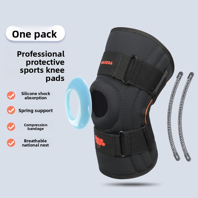 Spring compression knee pads Men's professional hiking mountaineering special protective gear Meniscus patella Knee climbing sports equipment Basketball, anti slip leg protection, shin guard pad side stabilizer
